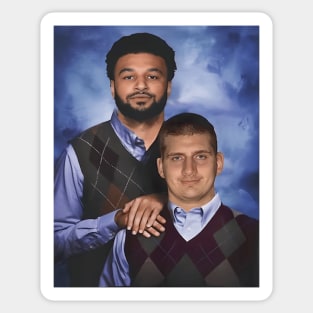 Jokic and Murray step Brothers Sticker